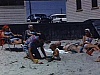 Plage au bord de la mer 