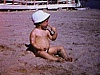 Plage, hôtel, bébé