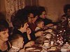 1962; table mise pour Noël; vues sur les invités