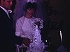 Gâteau de mariage, baiser des mariés