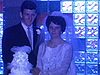 Salle de réception, gâteau, tables mises - Mariage