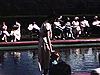 Parade de mode autour de la piscine à l'Estérel (public, belles robes, costumes d'enfants