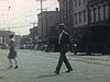 Rues en ville, vieilles automobiles