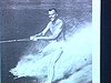 Photo, affiche: Marc Cloutier, water ski thrill show; ski nautique, compétitions et spectacle nautique sur un lac du Québec; bateaux de plaisance et dames, camion Molson Export
