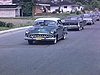 Saint-Pie; Parade, autos décapotables avec des jeunes, fanfares de cadets, suite de la parade dans une autre rue; fanfare bleue et blanche