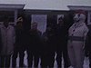 Saint-Pie; Courses de motoneiges; le long de la route; prière et bénédiction des motoneiges; Bonhomme Carnaval donne le départ;  départs dragsters de motoneiges