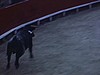Corrida (taureau) au Mexique (toreador, picador, etc.); on traîne le cadavre du taureau en dehors de l'arène; d'autres taureaux