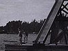 Tremplin et glissoire sur le lac