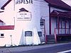 Phare «Bienvenue dans la Gaspésie» Matane: on voit la carte routière en gros plan - enseigne panneau touristique de «Ville de Matane»