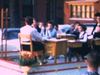 Parade de la Saint-Jean-Baptiste - chars allégoriques : classe école, corne d'abondance, épargne, cabane au Canada, bal, Madeleine de Verchères, Indiens, personnages historique québécois - culturel