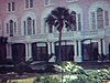 Buildings en Floride, cour intérieure, sur le bord de la plage, hôtel